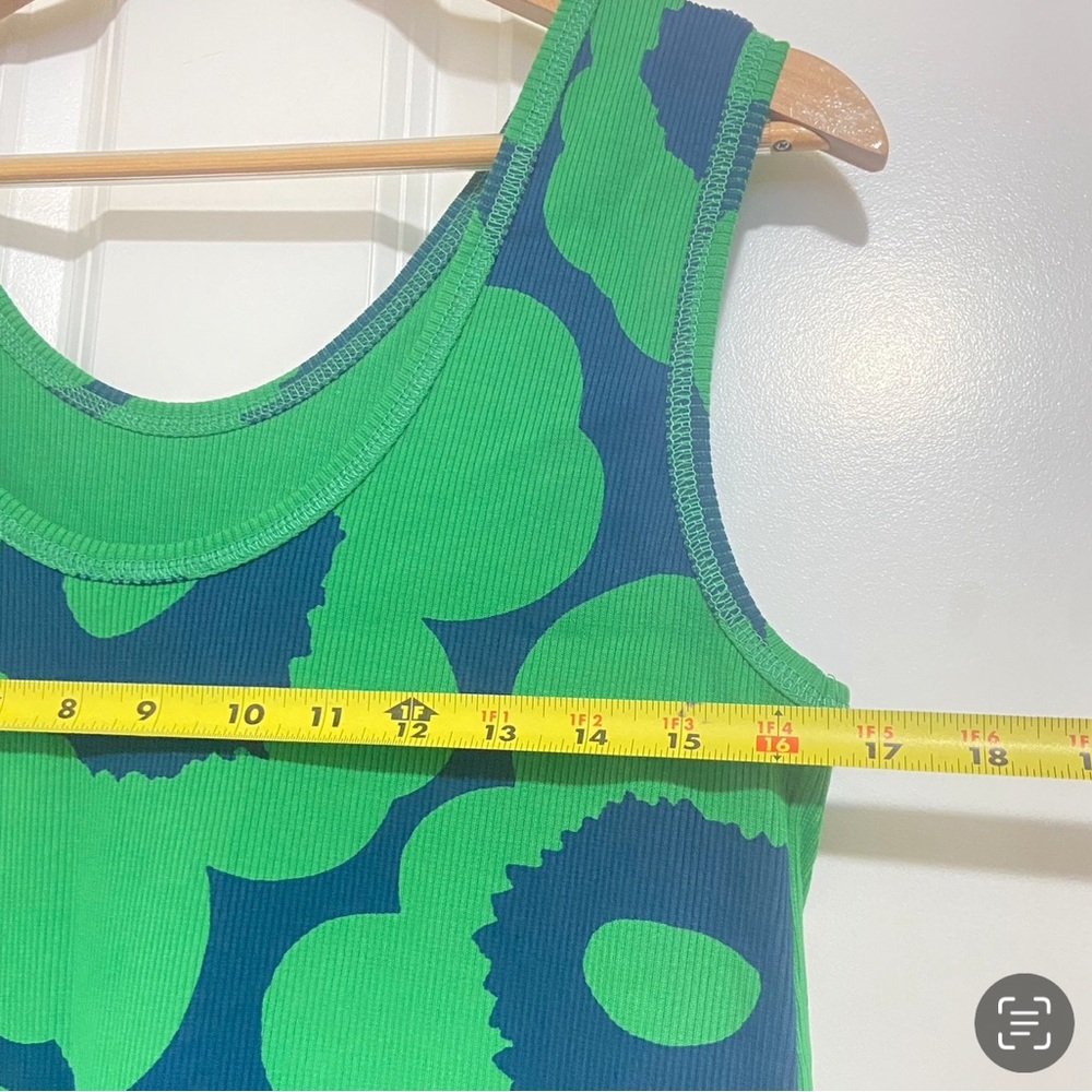Marimekko Green & Navy Floral Knit Midi Dress - Picture 10 of 11